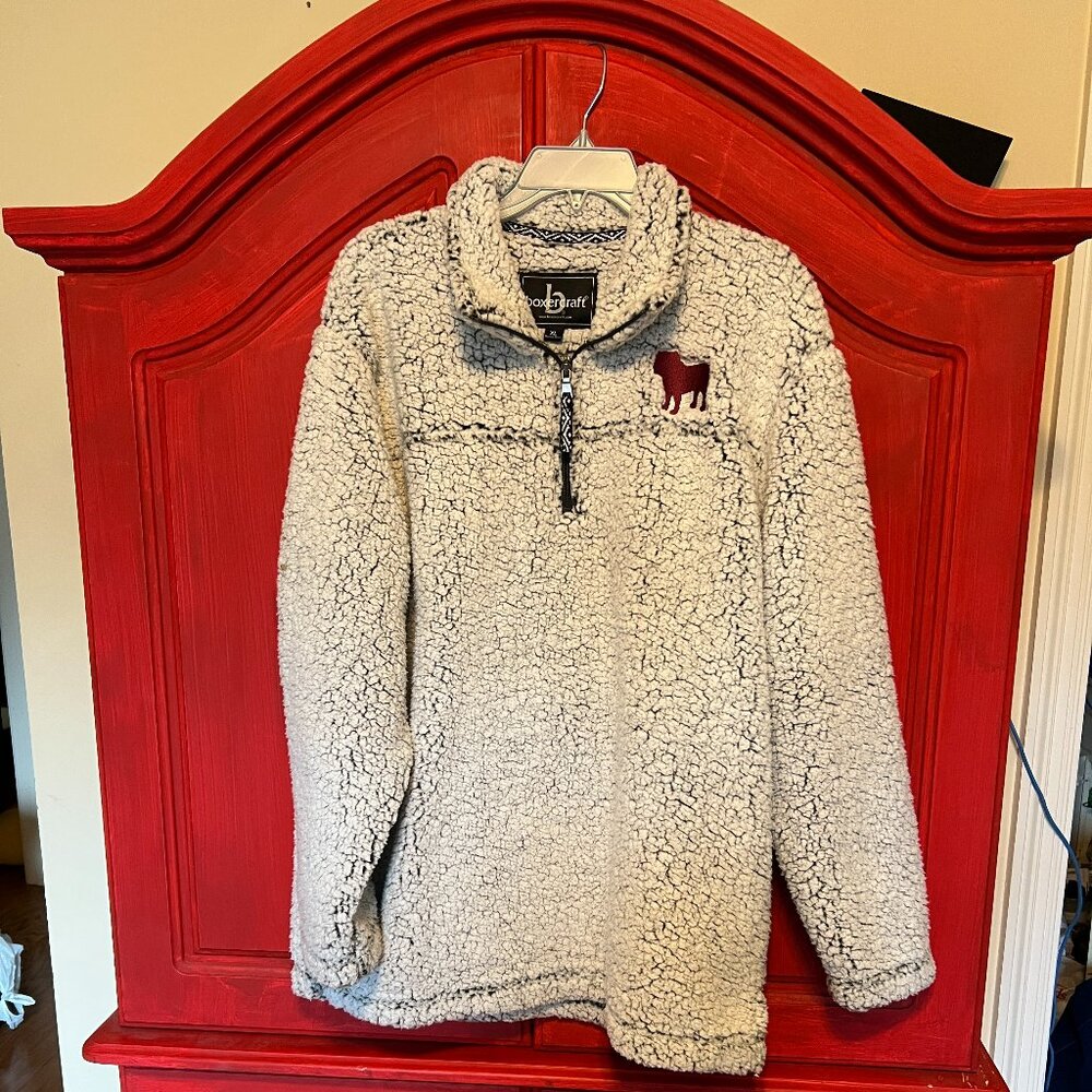 Boxercraft XL Bulldog Sherpa Pullover 1/4 zipper Georgia MS State mascot